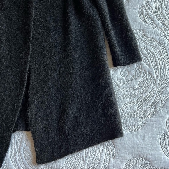 COS - Oversized Longline Wool-Blend Cardigan - Black - Picture 3 of 10